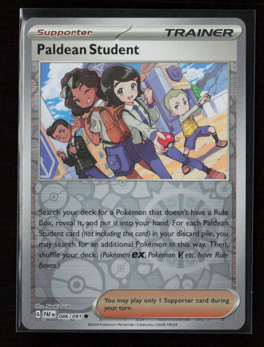 Paldean Student - Common SV: Paldean Fates 086/091 NM