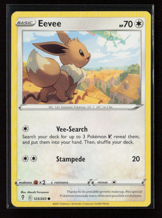 Eevee Common SWSH07: Evolving Skies 125/203 LP