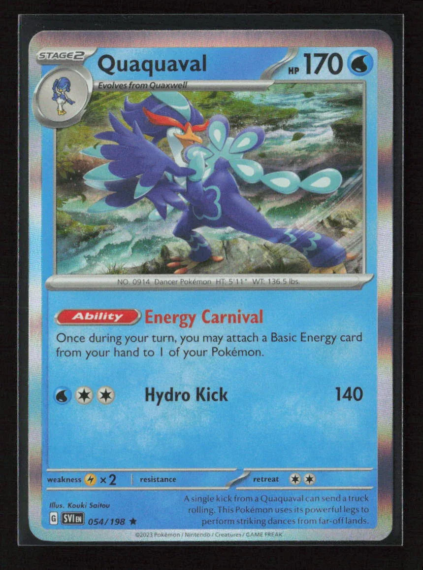 Quaquaval Rare SV01: Scarlet & Violet Base Set 054/198 NM - Kang's Collectibles