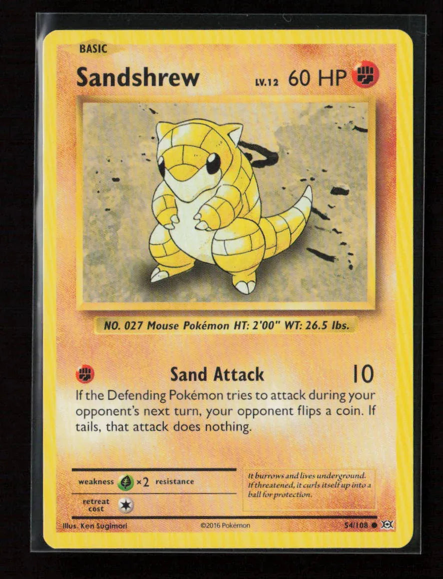 Sandshrew Common XY - Evolutions 54/108 NM - Kang's Collectibles