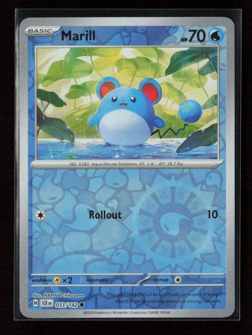 Marill Common SV07: Stellar Crown 033/142 NM - Kang's Collectibles