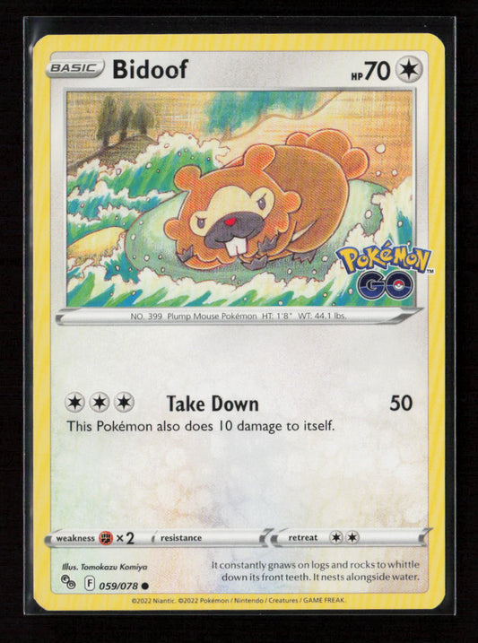 Bidoof Common Pokemon GO 059/078 LP