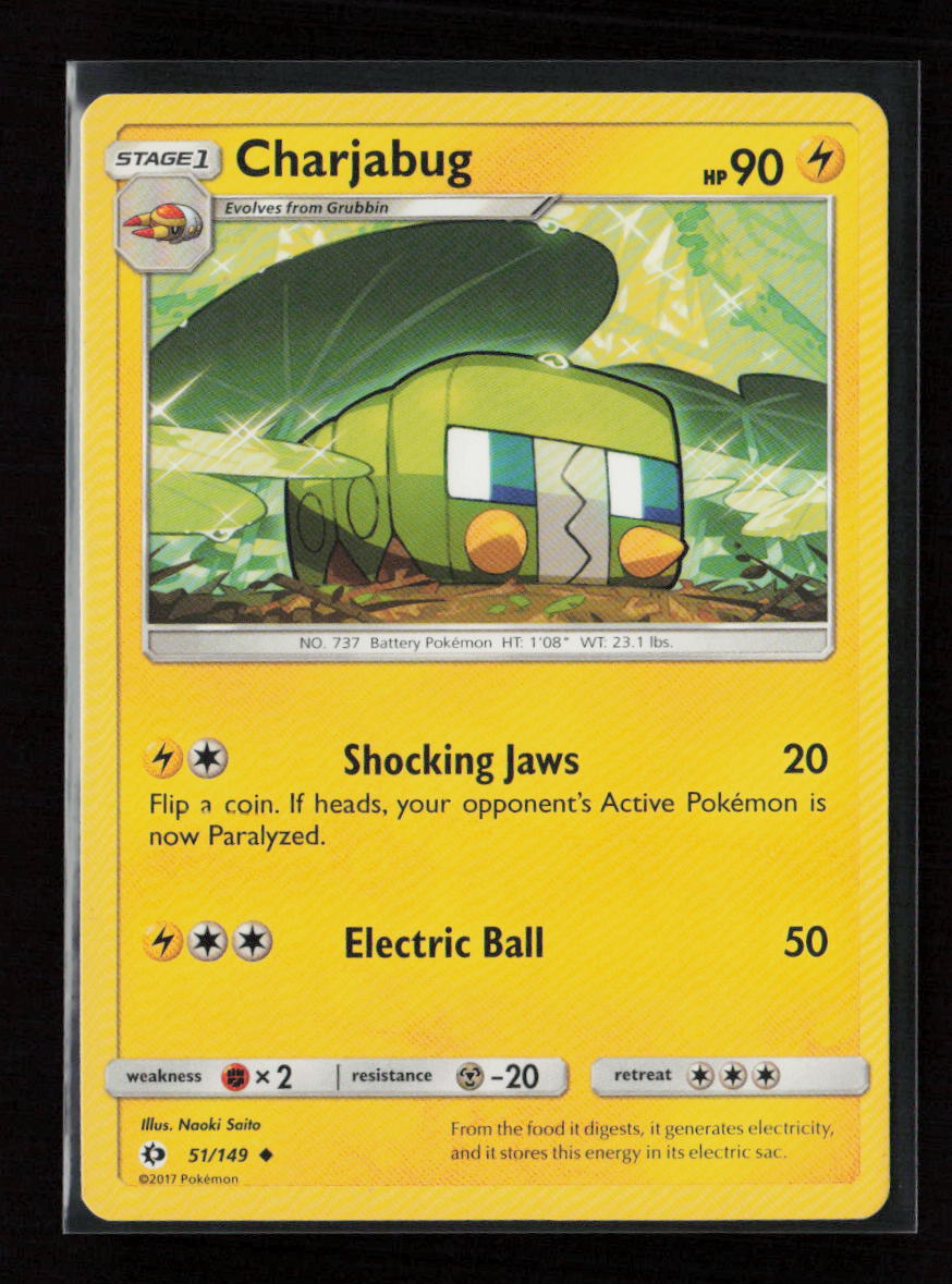 Charjabug Uncommon SM Base Set 51/149 LP
