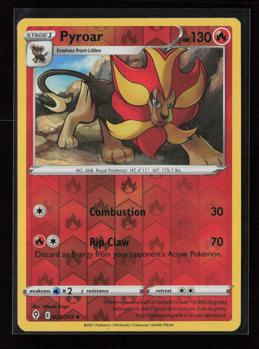 Pyroar Uncommon SWSH07: Evolving Skies 023/203 NM