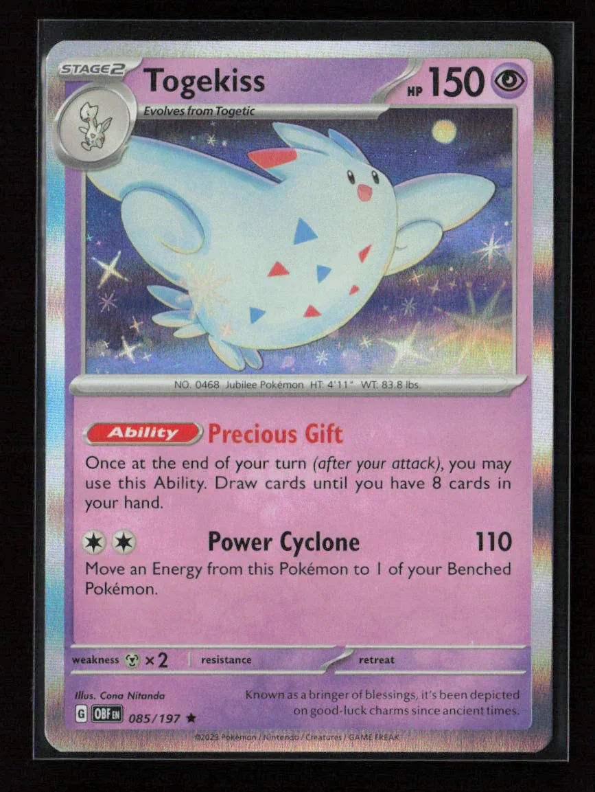 Togekiss Rare SV03: Obsidian Flames 085/197 NM - Kang's Collectibles