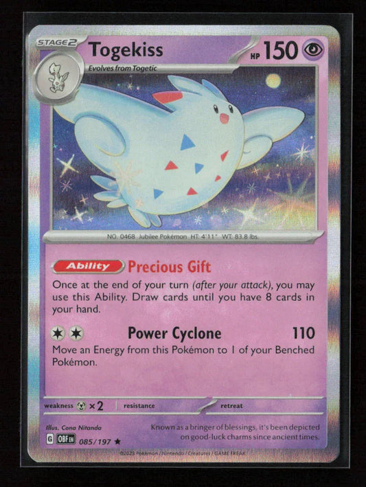 Togekiss Rare SV03: Obsidian Flames 085/197 NM - Kang's Collectibles