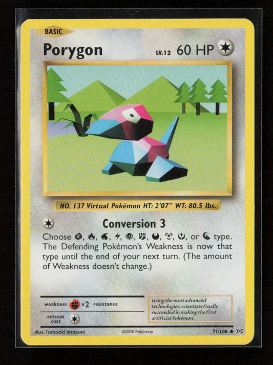 Porygon Uncommon XY - Evolutions 71/108 NM - Kang's Collectibles