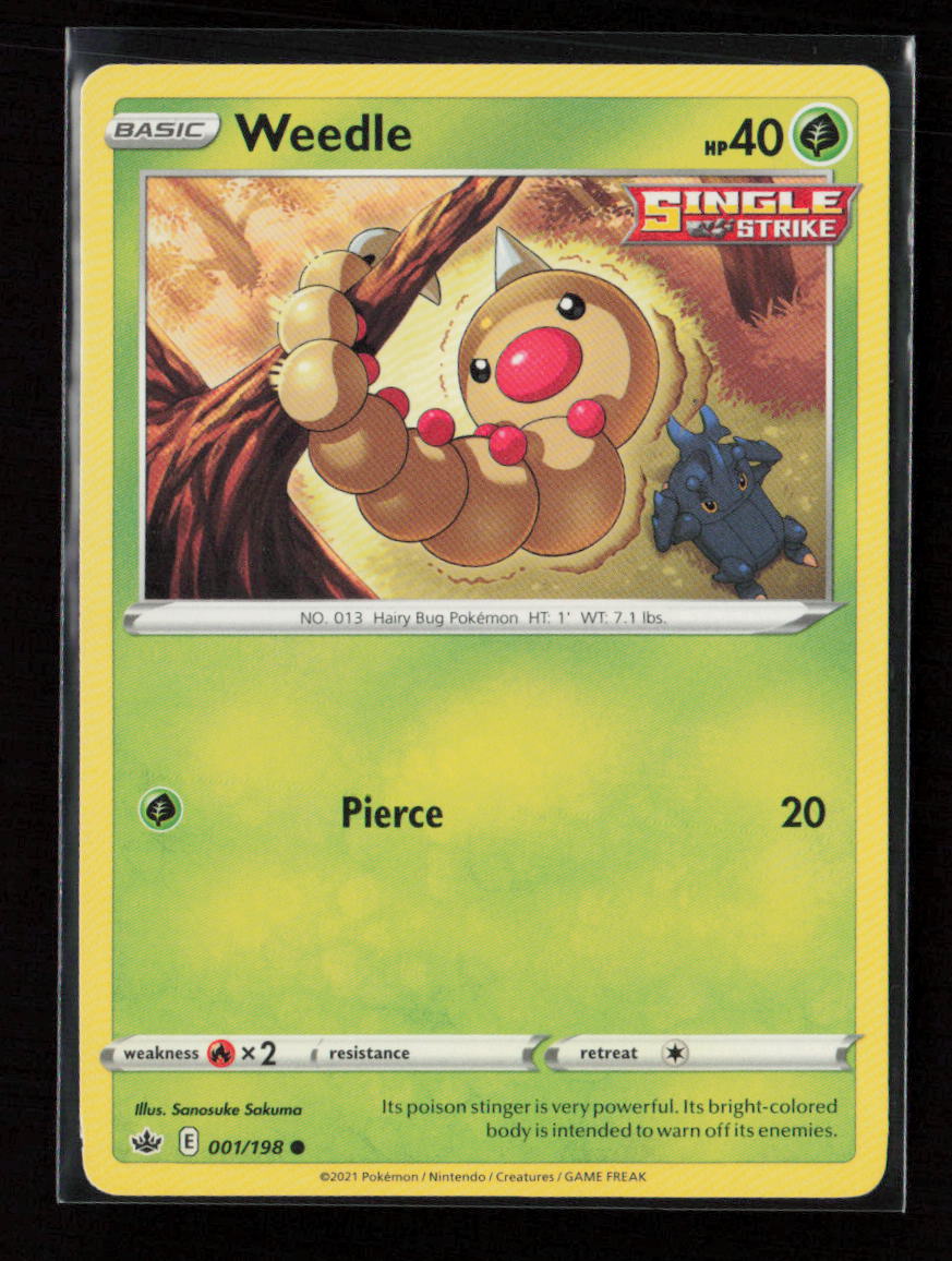 Weedle Common SWSH06: Chilling Reign 001/198 LP
