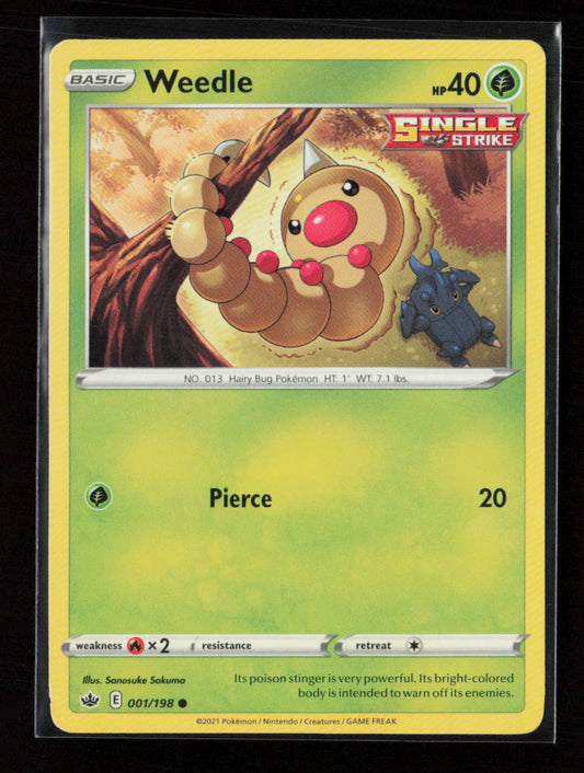 Weedle Common SWSH06: Chilling Reign 001/198 LP