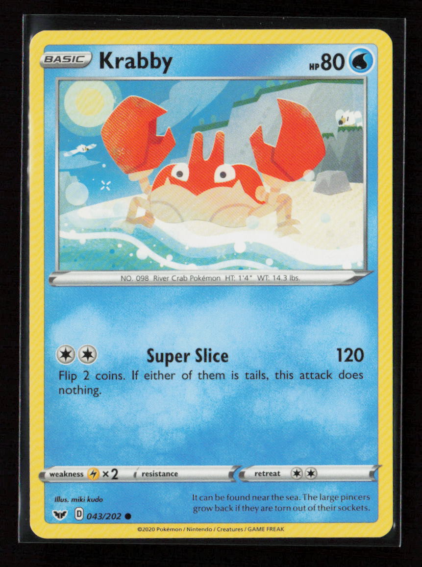 Krabby (043) Common SWSH01: Sword & Shield Base Set 043/202 LP