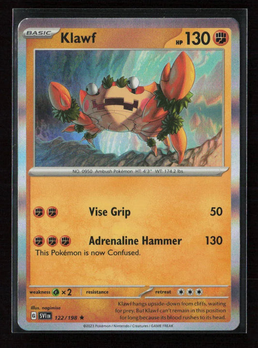Klawf - Rare SV01: Scarlet & Violet Base Set 122/198 NM - Kang's Collectibles