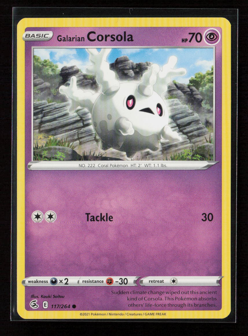 Galarian Corsola Common SWSH08: Fusion Strike 117/264 LP