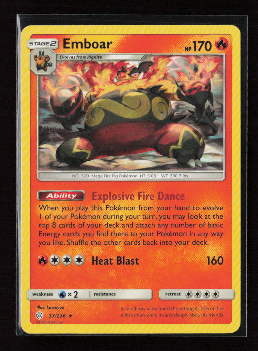 Emboar Rare SM - Cosmic Eclipse 33/236 LP