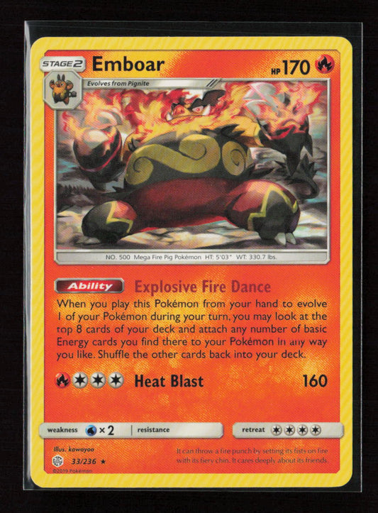 Emboar Rare SM - Cosmic Eclipse 33/236 LP