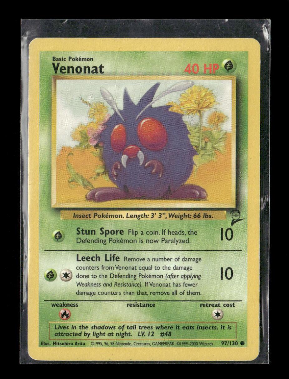 Venonat Common Base Set 2 097/130 LP - Kang's Collectibles