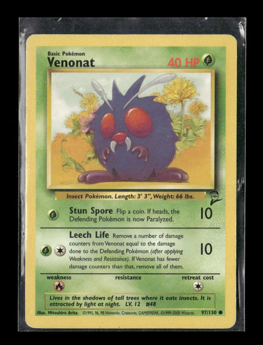 Venonat Common Base Set 2 097/130 LP - Kang's Collectibles