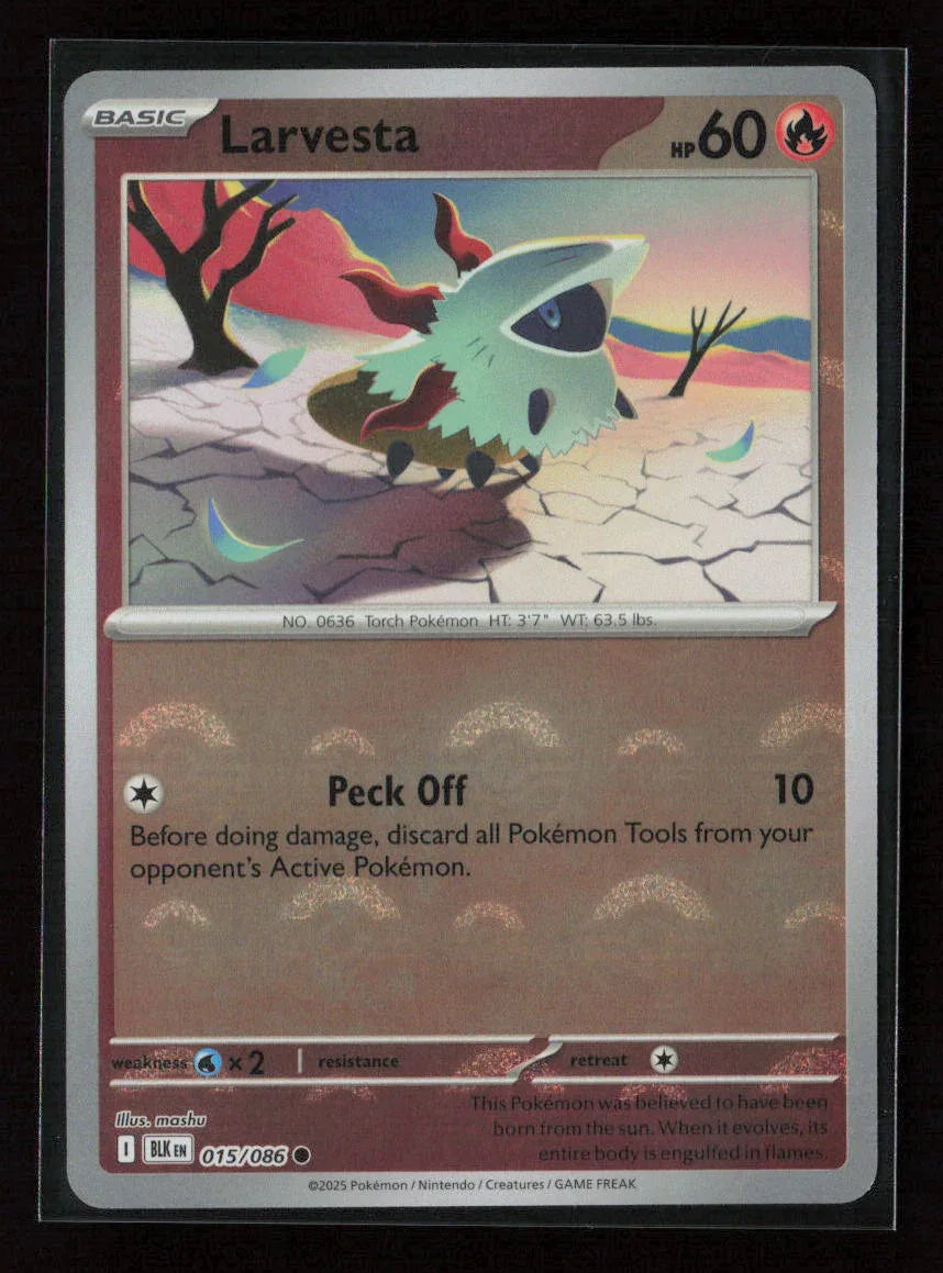 Larvesta Common SV: Black Bolt 015/086 NM - Kang's Collectibles