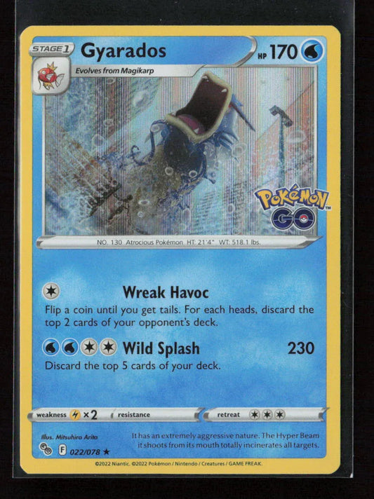 Gyarados Holo Rare Pokemon GO 022/078 NM