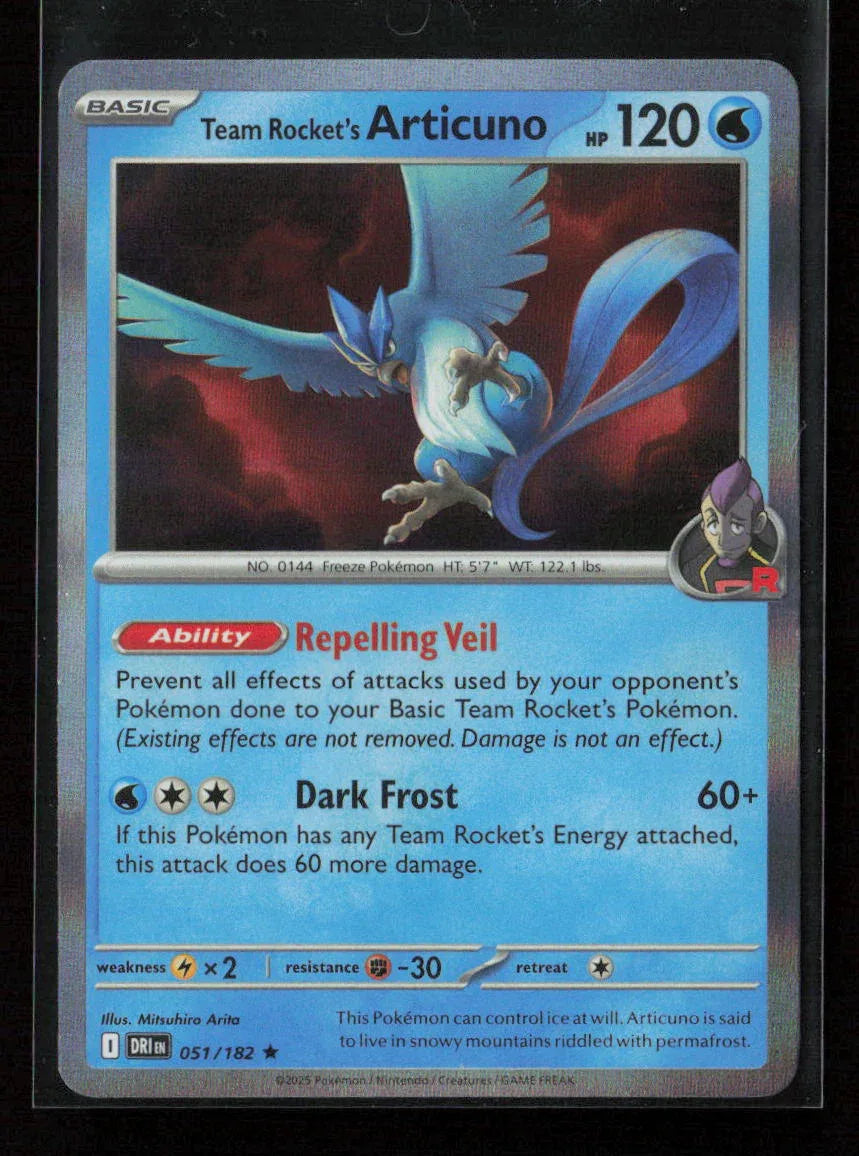 Team Rocket's Articuno Rare SV10: Destined Rivals 051/182 NM - Kang's Collectibles