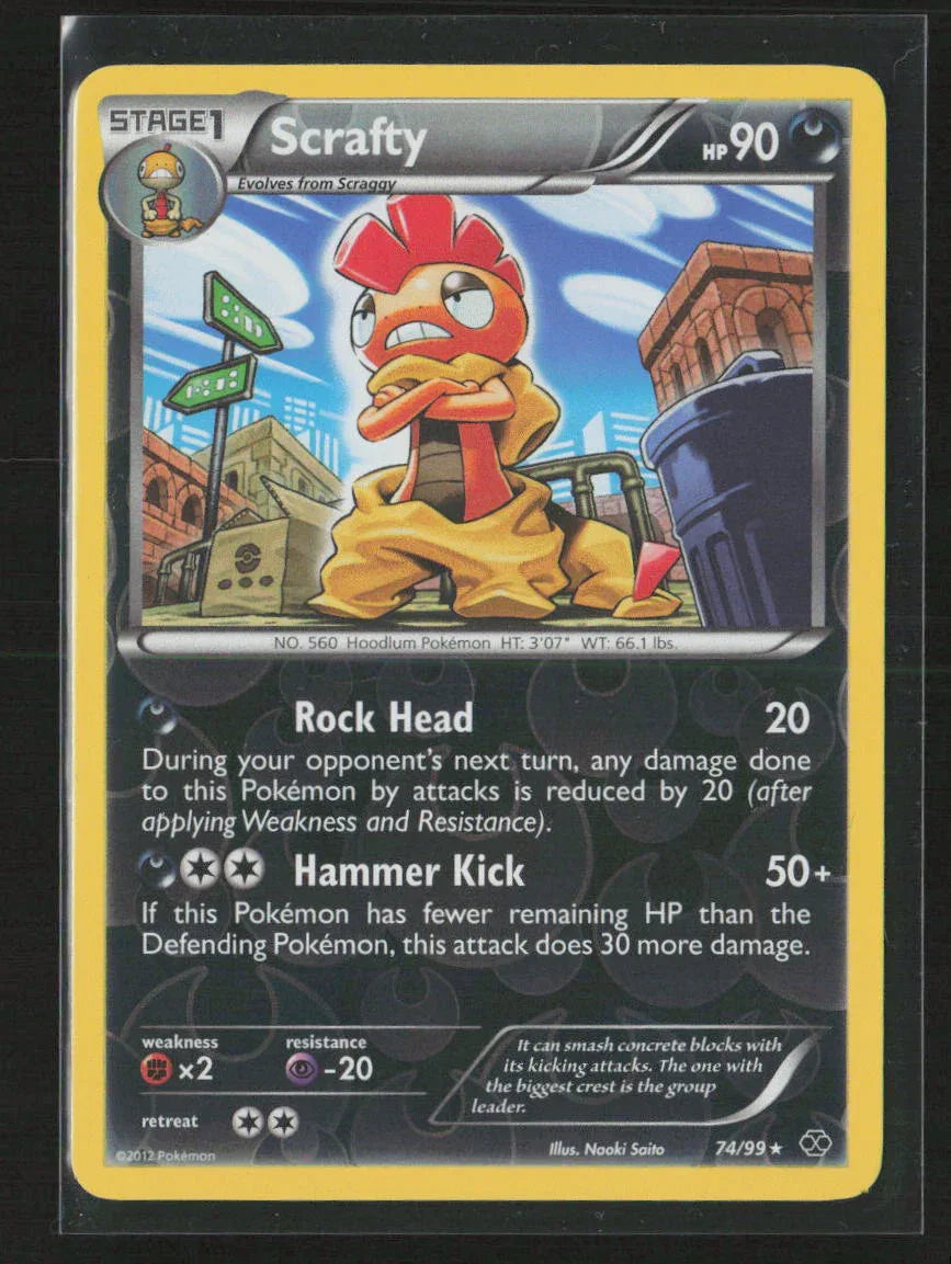 Scrafty Holo Rare Next Destinies 74/99 NM - Kang's Collectibles