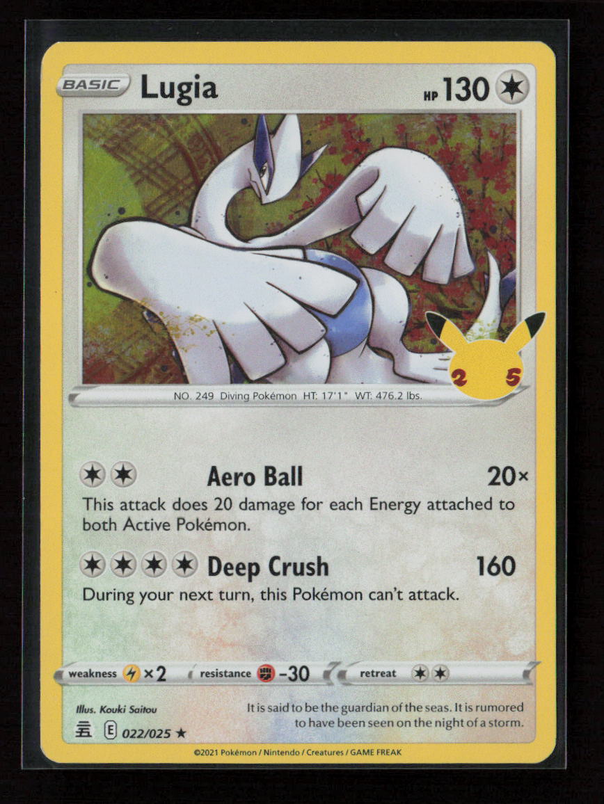 Lugia Holo Rare Celebrations 022/025 NM