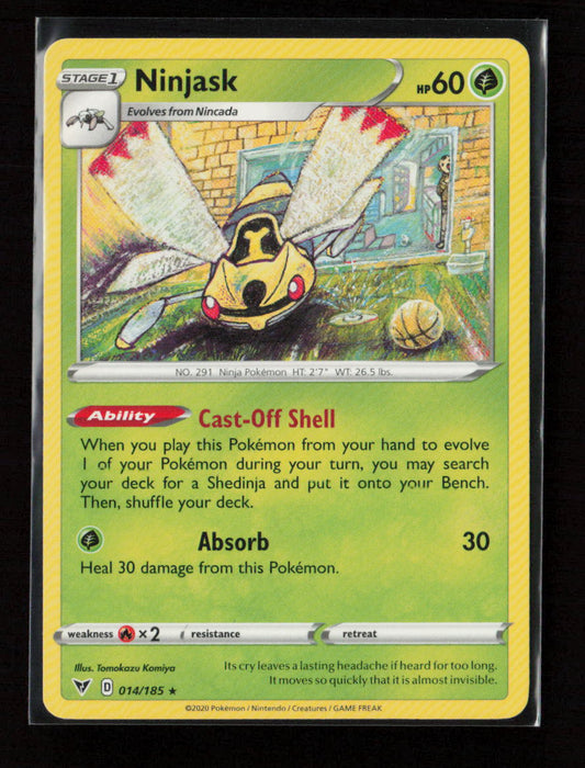 Ninjask Rare SWSH04: Vivid Voltage 014/185 LP