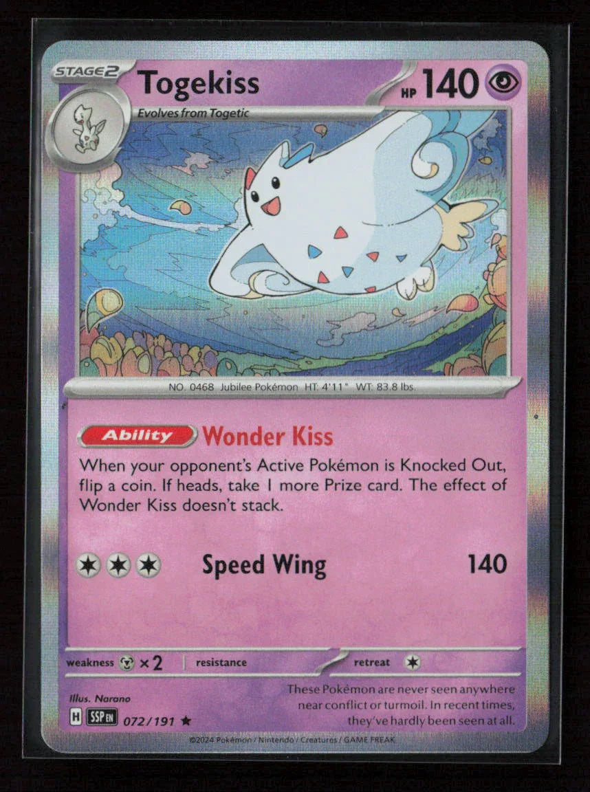 Togekiss Rare SV08: Surging Sparks 072/191 NM - Kang's Collectibles