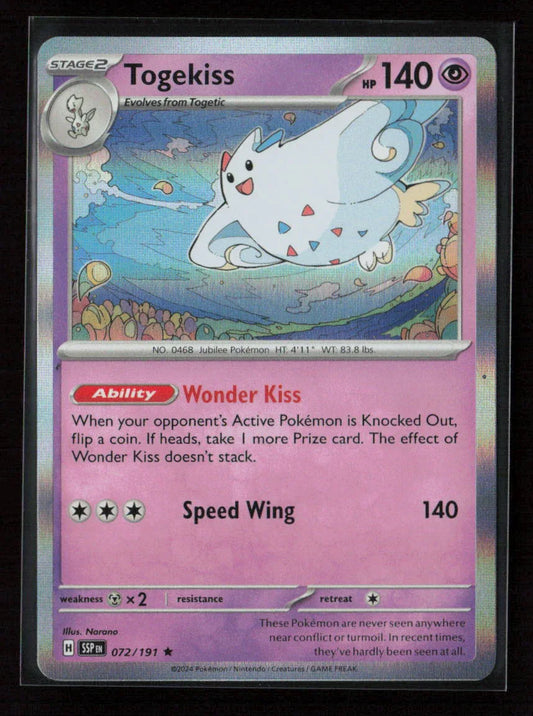 Togekiss Rare SV08: Surging Sparks 072/191 NM - Kang's Collectibles