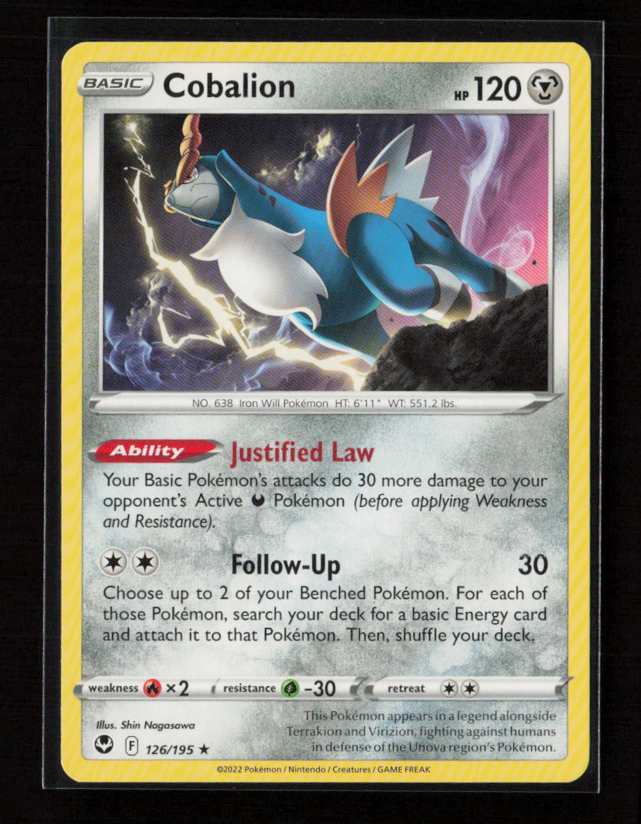 Cobalion Rare SWSH12: Silver Tempest 126/195 LP