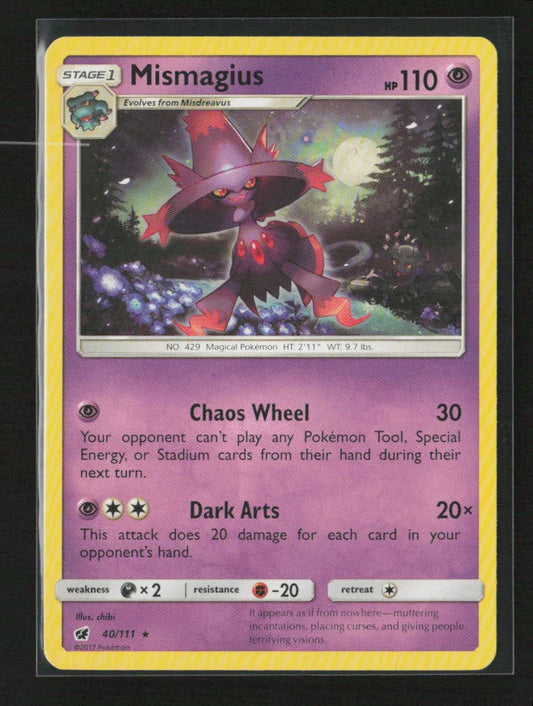 Mismagius Rare SM - Crimson Invasion 40/111 LP - Kang's Collectibles
