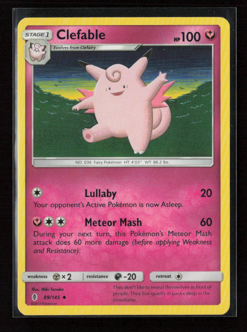 Clefable Uncommon SM - Guardians Rising 89/145 LP