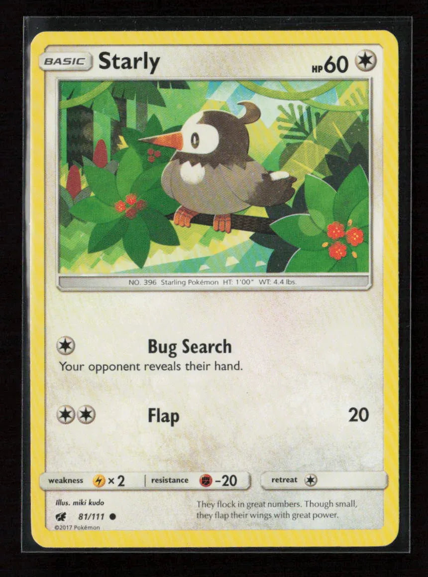 Starly Common SM - Crimson Invasion 81/111 NM - Kang's Collectibles