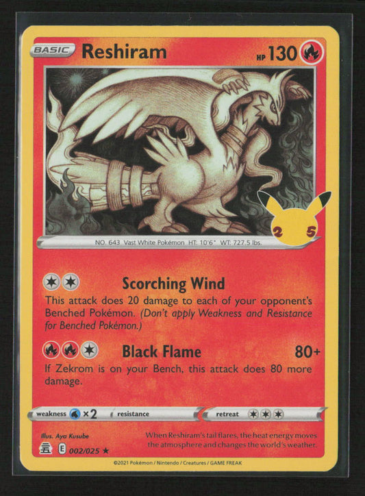 Reshiram Holo Rare Celebrations 002/025 NM