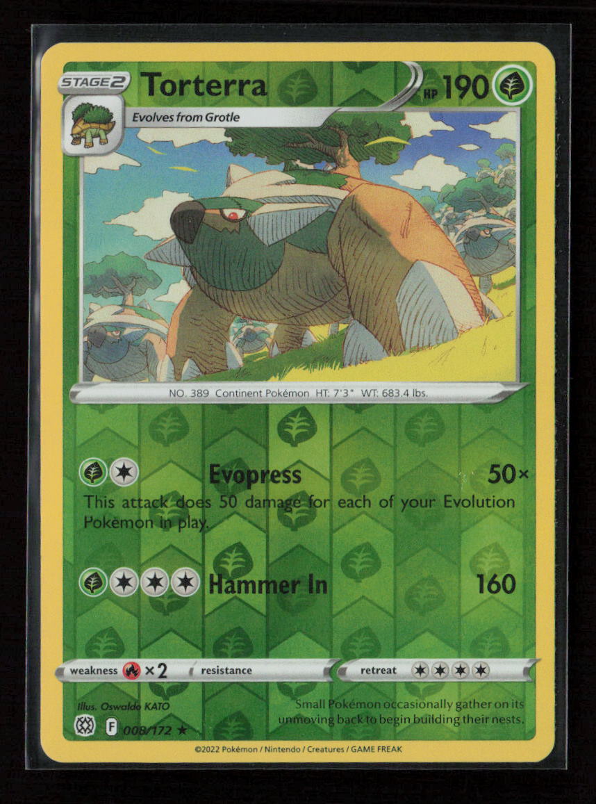 Torterra Holo Rare SWSH09: Brilliant Stars 008/172 LP