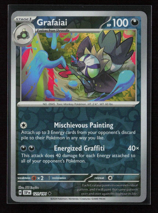 Grafaiai Uncommon SV08: Surging Sparks 121/191 NM - Kang's Collectibles