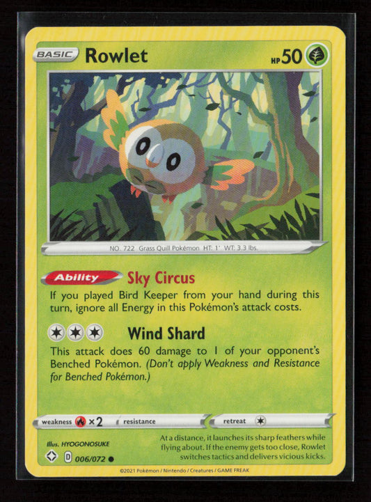 Rowlet Common Shining Fates 006/072 LP