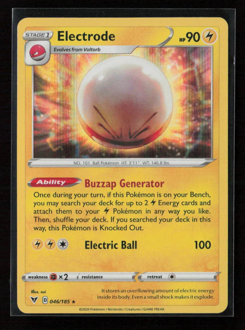Electrode Holo Rare SWSH04: Vivid Voltage 046/185 NM - Kang's Collectibles
