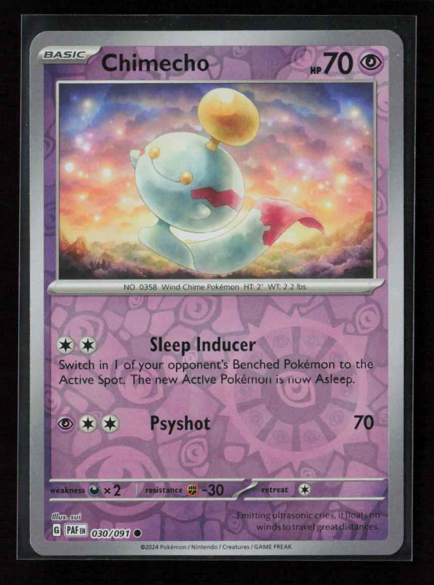 Chimecho Common SV: Paldean Fates 030/091 NM