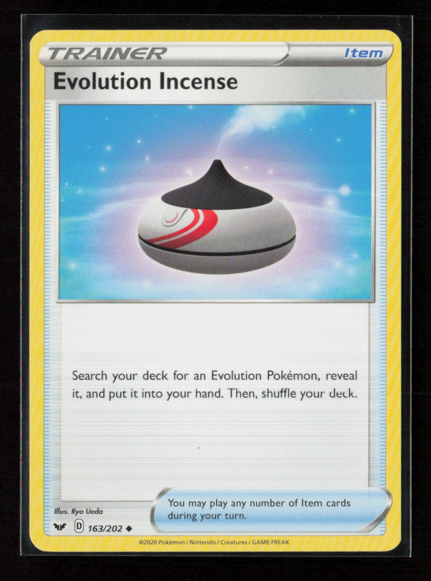Evolution Incense Uncommon SWSH01: Sword & Shield Base Set 163/202 LP