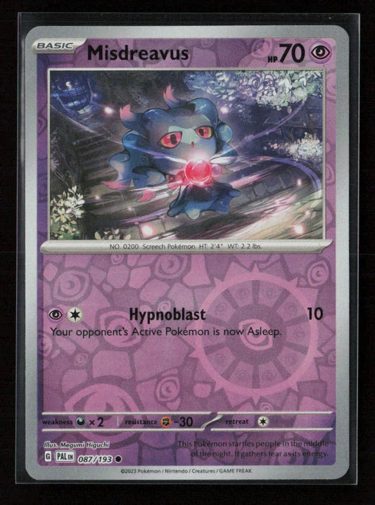 Misdreavus Common SV02: Paldea Evolved 087/193 NM - Kang's Collectibles