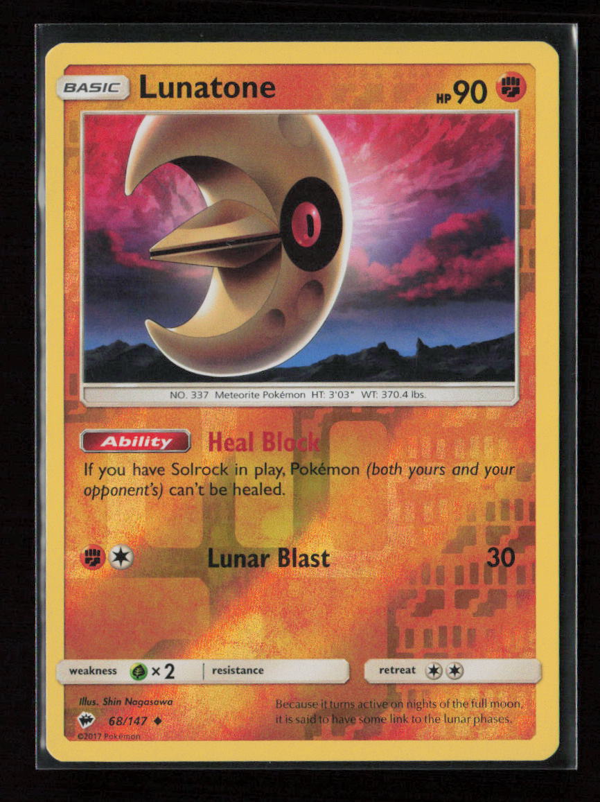 Lunatone Uncommon SM - Burning Shadows 68/147 LP