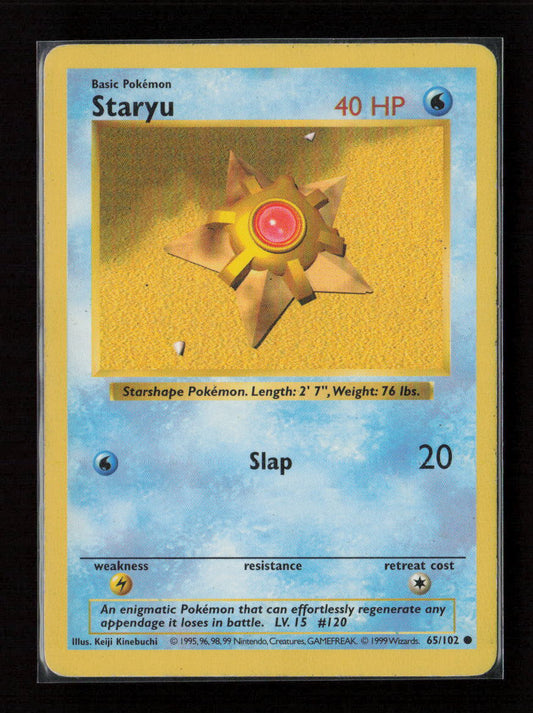 Staryu Common Base Set (Shadowless) 065/102 LP