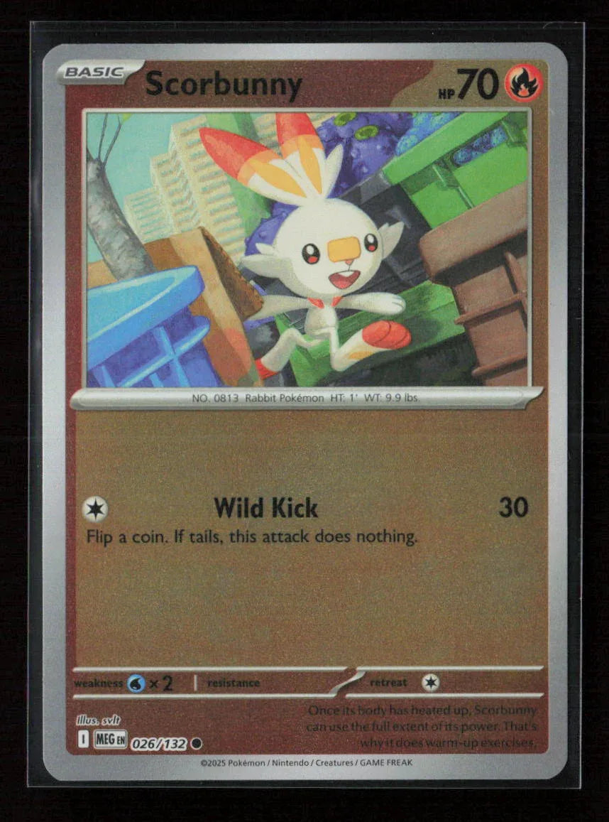 Scorbunny Common ME01: Mega Evolution 026/132 NM - Kang's Collectibles