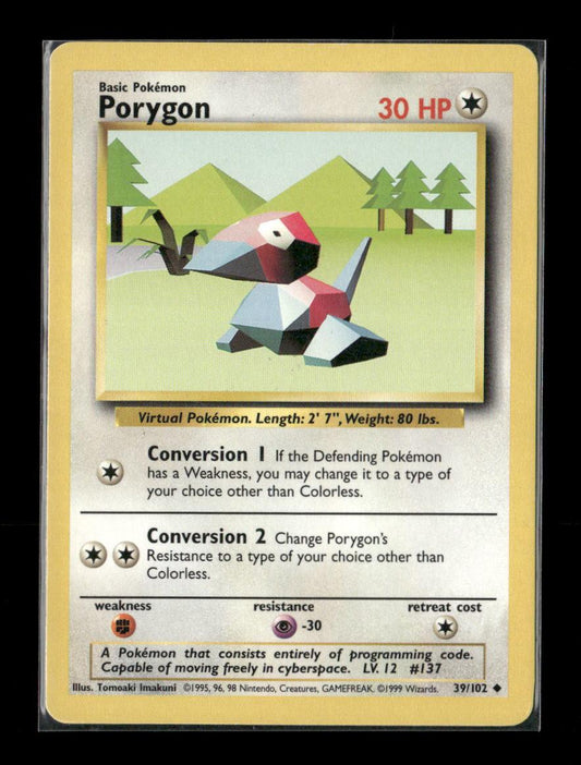 Porygon Uncommon Base Set 039/102 LP - Kang's Collectibles