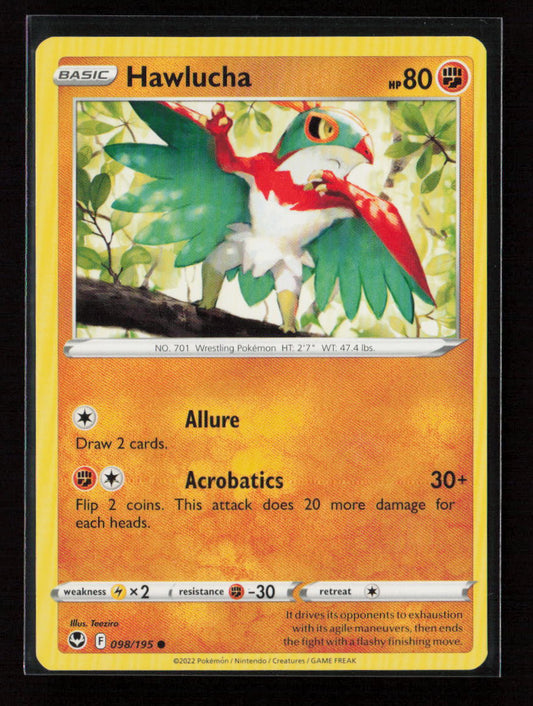 Hawlucha Common SWSH12: Silver Tempest 098/195 LP