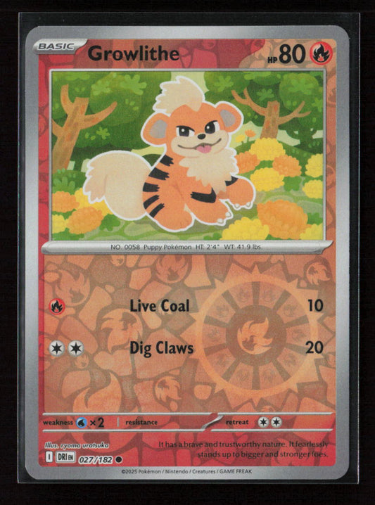 Growlithe Common SV10: Destined Rivals 027/182 NM