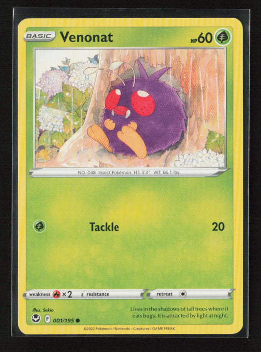 Venonat Common SWSH12: Silver Tempest 001/195 LP