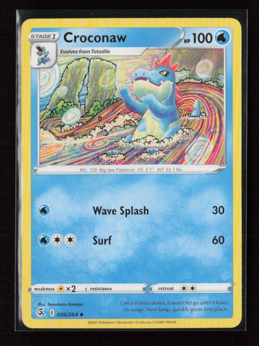 Croconaw Uncommon SWSH08: Fusion Strike 056/264 LP