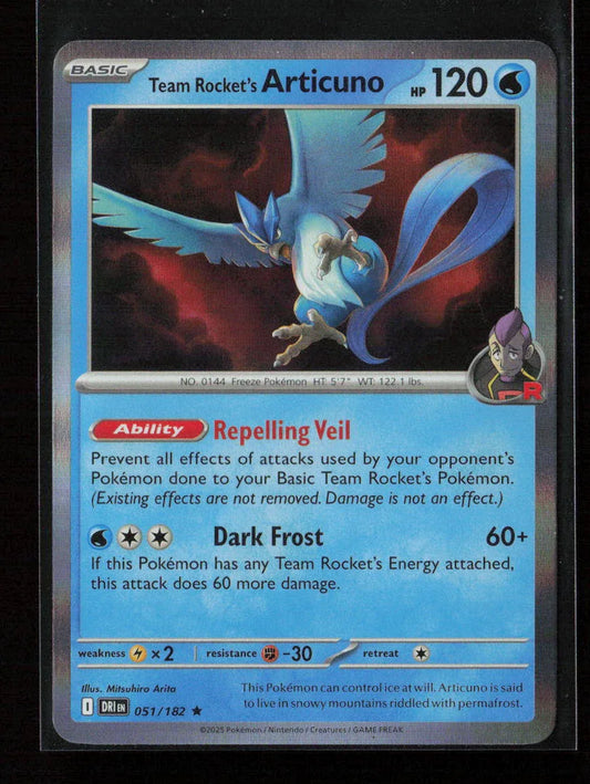 Team Rocket's Articuno Rare SV10: Destined Rivals 051/182 NM - Kang's Collectibles