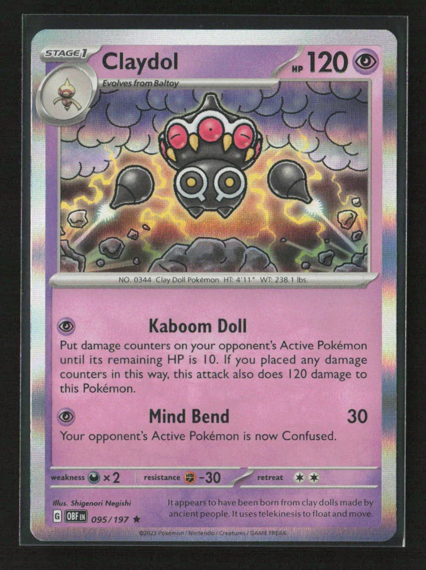Claydol Rare SV03: Obsidian Flames 095/197 NM - Kang's Collectibles